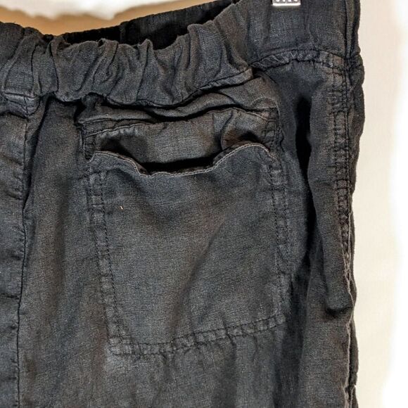 CASLON 100% Linen Black Pull On Leggings Size Medium - Picture 5 of 9